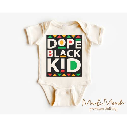 Dope Black Kid Baby Onesie® - Black History Baby Bodysuit - Natural Baby Onesie®