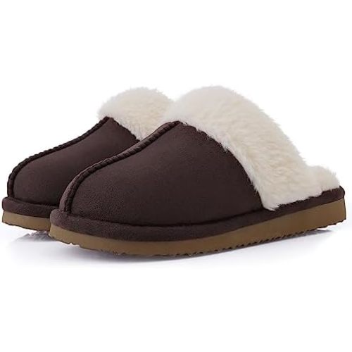 Litfun Women's Fuzzy Memory Foam Slippers Fluffy Winter House Shoes Indoor and Outdoor
