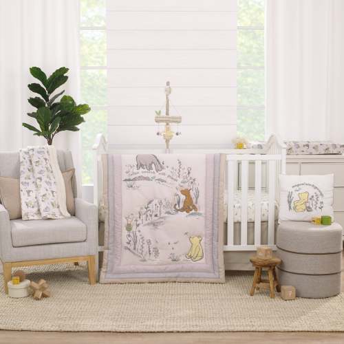 Disney Classic Pooh Naturally Friends Ivory and Taupe Piglet, Eeyore, – NoJo Baby