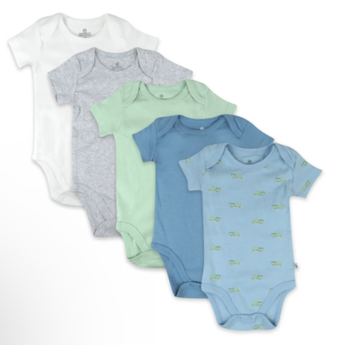 5-Pack Organic Cotton Short Sleeve Bodysuits | Honest Baby Clothing