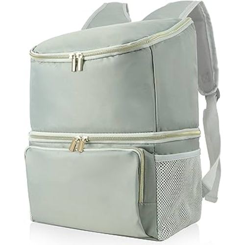 Wolka Breast Pump Bag with Dual Insulated Compartments & Removable Divider,Breast Milk Cooler Travel Bacpak with 50 cans Capacity,Fit Most Breast Pumps Like Medela, Spectra S1,S5, Evenflo