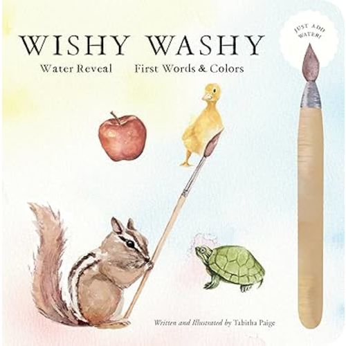 Wishy Washy (Water Reveal Edition): A Reusable Water Reveal Activity Book Teaching First Words and Colors (Our Little Adventures Series)