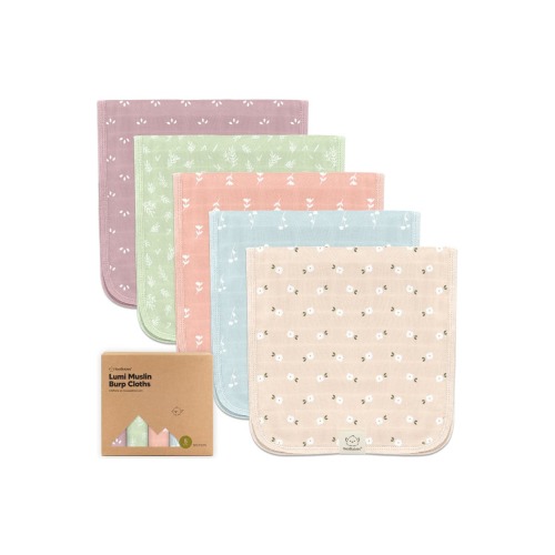 5-Pack Lumi Muslin Burp Cloths