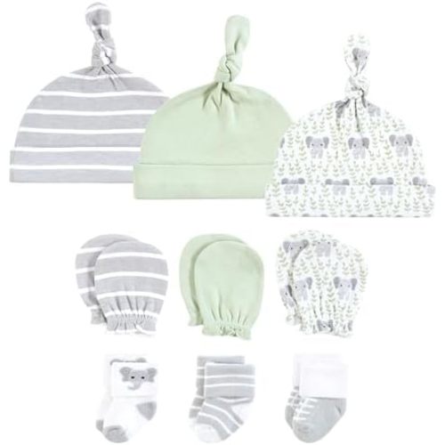 Hudson Baby Unisex Baby Caps, Mittens and Socks Set, 0-6 Months