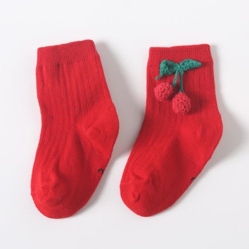 Baby Embroidered Fruit Crew Socks