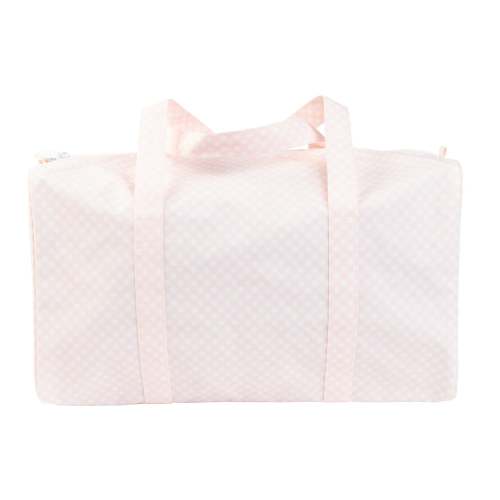 NameDropper- Apple of my Isla Duffle Bag Pink Gingham