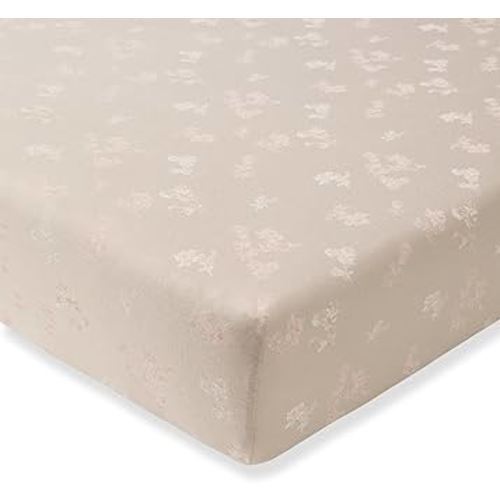 Burt's Bees Baby Essential Organic Cotton Fitted Crib Sheet, Breathable for Boy Girl Standard Crib & Toddler Mattresses