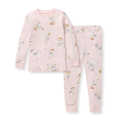 Karate Creatures Organic Cotton Two-Piece Pajamas - Chalky Pink – Burt's Bees Baby
