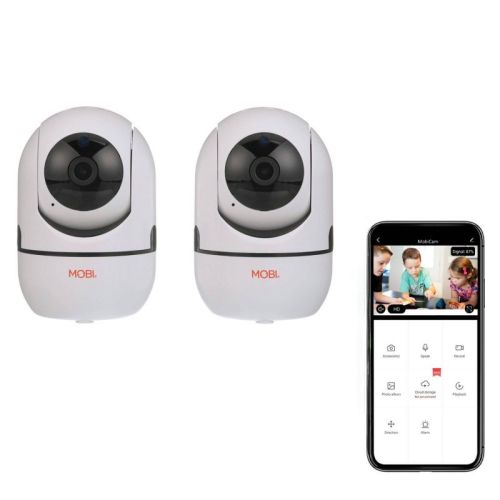 Mobicam Hdx Wifi Pan And Tilt Baby Monitors - 2pk