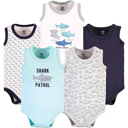 Hudson Baby Unisex Baby Cotton Sleeveless Bodysuits