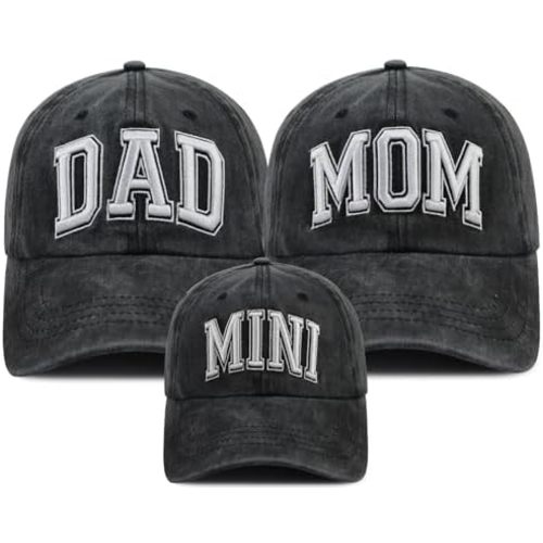 Funny Dad Mom Mini Matching Family Hat, Adjustable Embroidered Parent-Child Baseball Cap