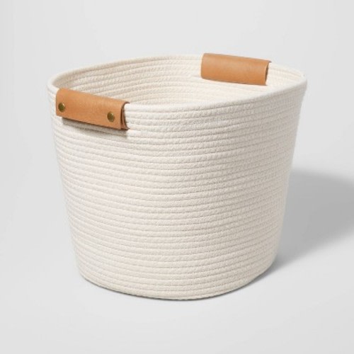 13" Decorative Coiled Rope Basket - Brightroom™, Color: Cream