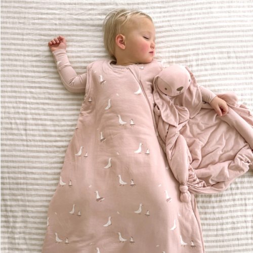 9-18 months Tutu Goose Blush Pink Bamboo Viscose Sleep Sack | günamüna