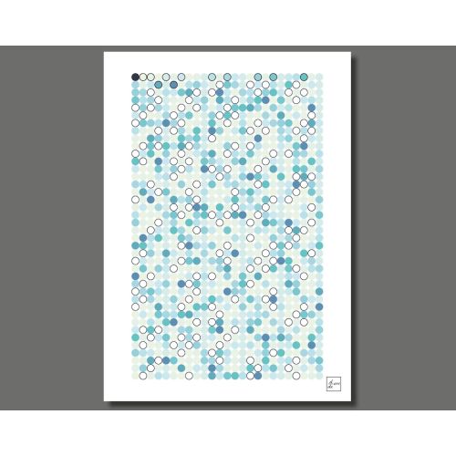 Prime numbers up to 1000 No. 3 [A4/A3 size fine art print]