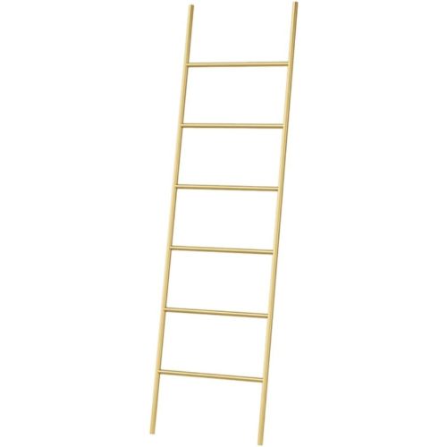 Standing Towel Rack Towel Stand Towel Holder 6 Tier Blanket Holder Blanket Ladder Rack Wall Mounted Metal Standing Towel Drying Storage Rack Towel Shelf Freestanding Towel Rack (Size : Gold)