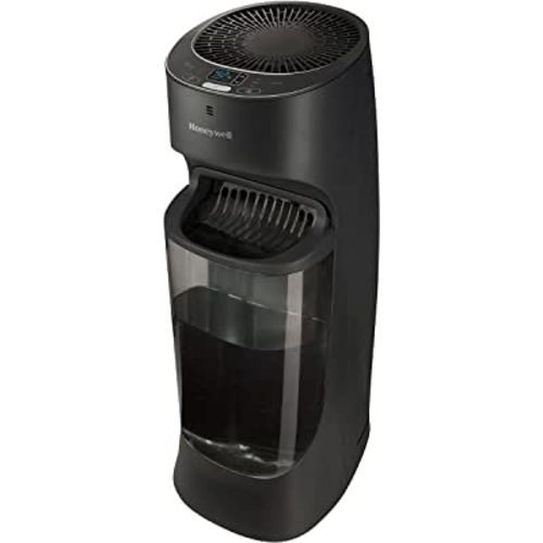 Honeywell Top Fill Tower Humidifier, Digital Humidistat, Black – Cool Mist Humidifier for Bedroom, Home or Office with Space Saving Tower Design