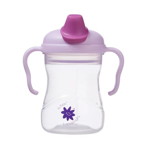 b.box + Lansinoh Spout Sippy Cup (4+ Months) | Soft SiliconeSpout, Leak‑Proof, BPA‑Free | Hygienic Lid, Dishwasher Safe, 8 oz Toddler Training Cup |8 oz | Passionfruit