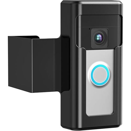 KIMILAR All Metal Anti-Theft Video Doorbell Mount Compatible with Ring/Blink Wireless Video Doorbell, Not Block Doorbell Motion Sensor, No-Drill Mounting Bracket Wedge for Home Rentals Office