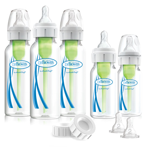 Dr. Brown's Options+ Anti-colic Baby Bottles, Newborn Feeding Set