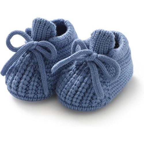 DovFanny Baby Booties Newborn Baby First Shoes Cozy Warm Knit Soft Booties for Toddler Infant Boy Girl