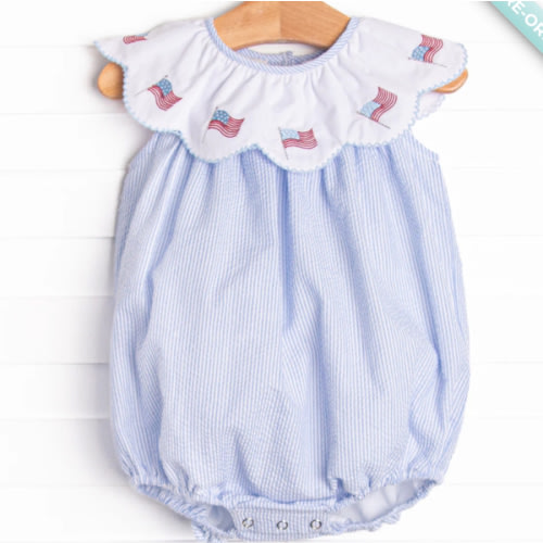 Waving in the Wind Embroidered Bubble, Blue – Stitchy Fish