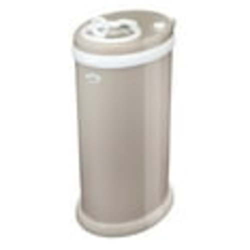 Ubbi Stainless Steel Diaper Pail, Odor Locking, No Special Bag Required, Award-Winning, Registry Must-Have, Taupe