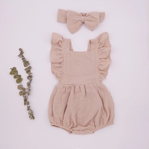 Organic Cotton Ruffle Onesie and Headband – The Ollie Bee