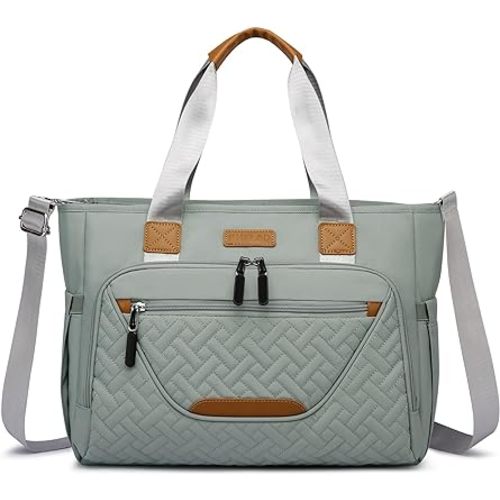 Diaper Bag Tote, Large Tote Diaper Bag with 16 Inch Laptop Compartment for Mom and Dad, Multifunction baby tote bag