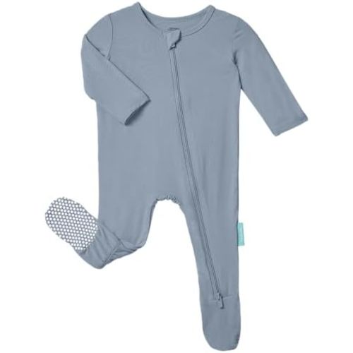 Baby Zipper Footie Pajamas, Supersoft Bamboo Rayon Baby Footed Pjs Boy Girl 0-3-6-9-18-24 Month Coverall Sleepers