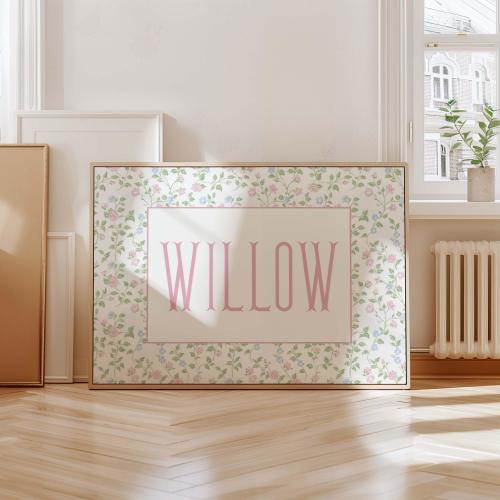 Custom Floral Monogram Art Print