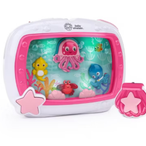 Baby Einstein Sea Dreams Soother Musical Crib Toy and Sound Machine, Pink, Newborn and up
