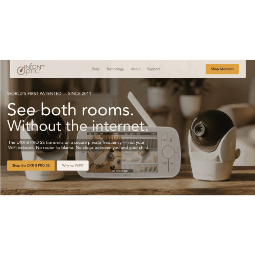 DXR-8 PRO SS — Patented Dual Audio Split Screen Baby Monitor