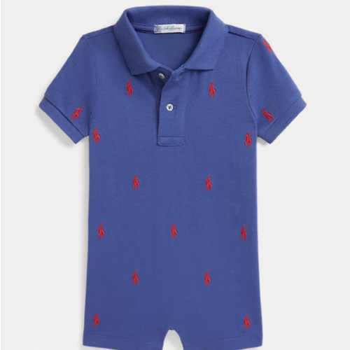 Polo Pony Cotton Mesh Polo Shortall