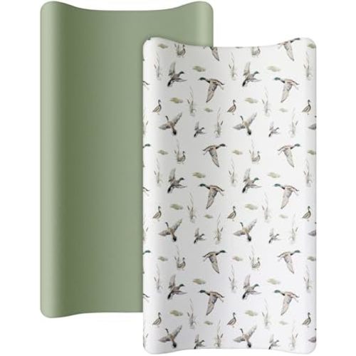 Hahafelt Cotton Changing Pad Covers for Boy Girl Essentials Registry Soft Baby Nursery Diaper Changing Pad Sheets Change Cover