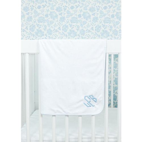 Picot Trim Blanket // Baby Blanket Set, Custom Blanket, Embroidered Name Blanket, Baby Shower Gift, Personalized Name, Baby Girl, Baby Boy