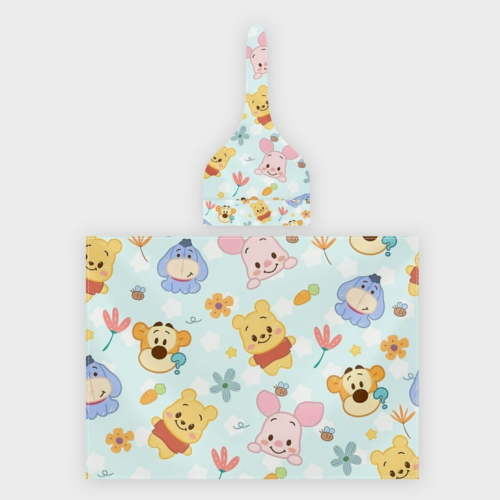 Winnie the Pooh 2 Piece Baby Swaddle Hooded Set, Newborn Swaddle Blanket for Baby Boys and Girls 40" x 29"