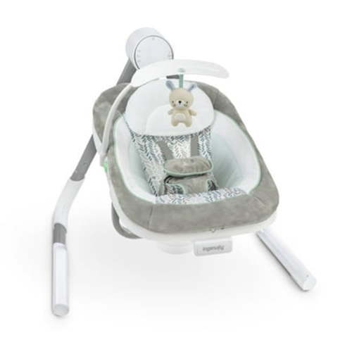 Ingenuity Anyway Sway Vibrating Portable Infant Baby Swing Spruce, Blue