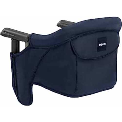 Inglesina Fast Table Chair, Navy - High Chair for Babies & Toddlers 6-36 Months - Fits Tables 0.8'' to 3.5'' Thick - Collapsible, Portable Design - Includes Travel-Friendly Bag - BPA Free