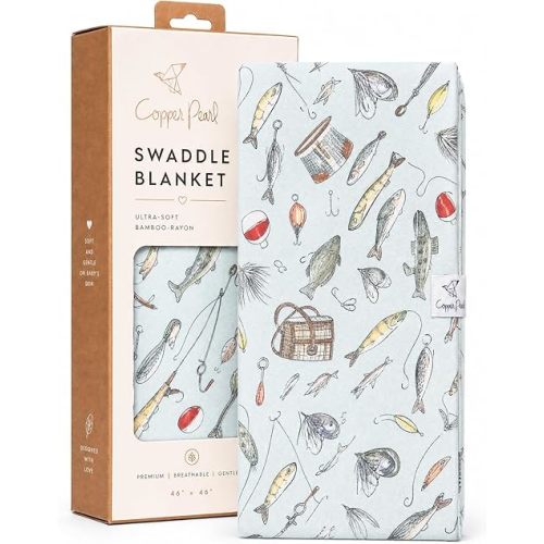 Copper Pearl Large Premium Knit Baby Swaddle Receiving Blanket Trout