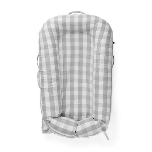 DockATot Deluxe+ Dock (0-8 months) - Stone Gingham