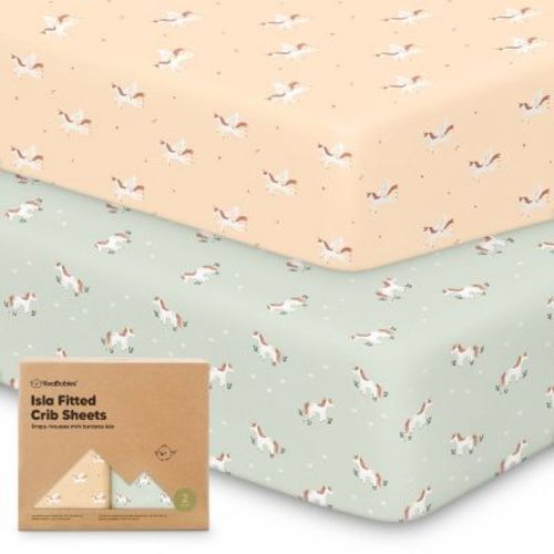KeaBabies 2pk Isla Fitted Crib Sheets for Boys, Girls, Baby Crib Sheet, Fits Standard Nursery Crib Mattresses