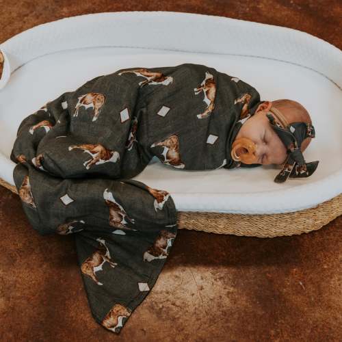 Hereford Bull Bamboo Muslin Swaddle – Cowkid Clothing Company