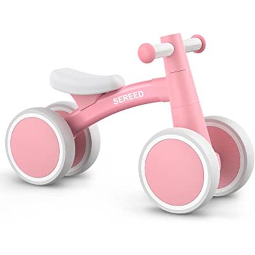 SEREED Baby Balance Bike for 1 Year Old Boys Girls 12-24 Month Toddler Balance Bike, 4 Wheels Toddler First Bike, First Birthday Gifts