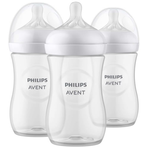 Philips Avent Baby Bottle, SCY903/03 Natural Baby Bottle, 9-oz, 3-pk