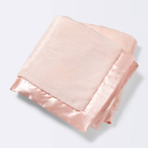 Solid Satin Edge Plush Blanket - Cloud Island™ Pink