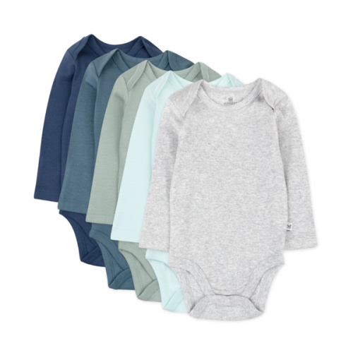 5-Pack Organic Cotton Long Sleeve Bodysuits | Honest Baby Clothing | Morning Mountains