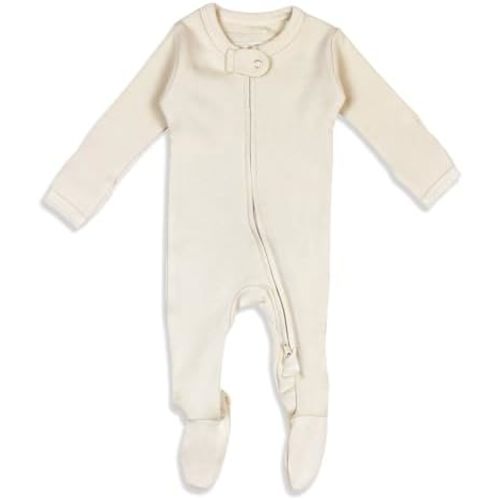 L'ovedbaby Unisex Baby Organic 2-way Zipper Footie