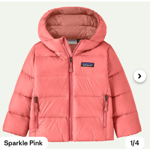 Patagonia Baby Hi-Loft Down Sweater™ Hoody - 12/18M Pink