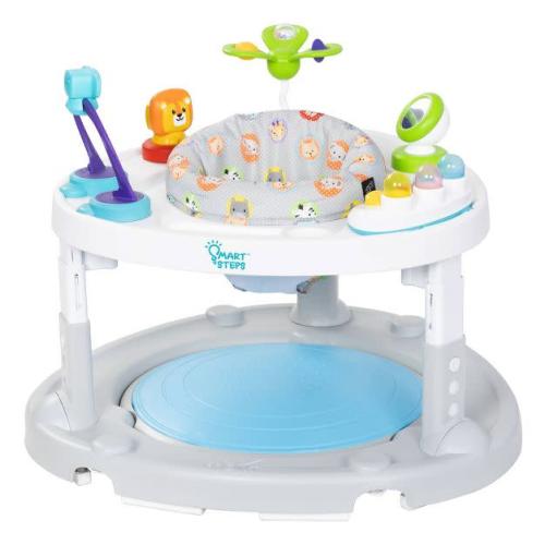 Baby Trend Smart Steps Bounce N' Glide 3-in-1 Activity Center Walker Stem Learning Toys - Safari Toss