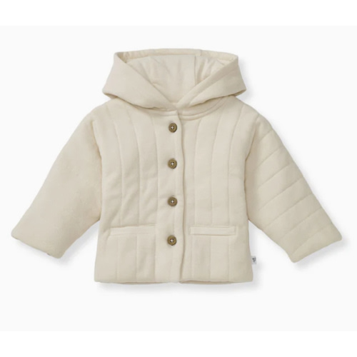 Organic Cotton Quilted Jacket - Oat – Burt's Bees Baby